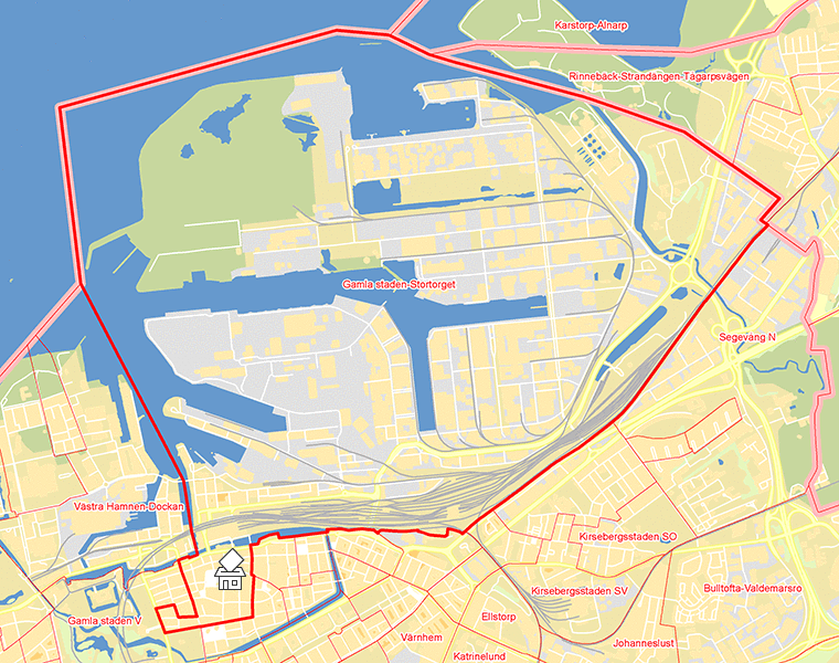 Karta över Gamla staden-Stortorget