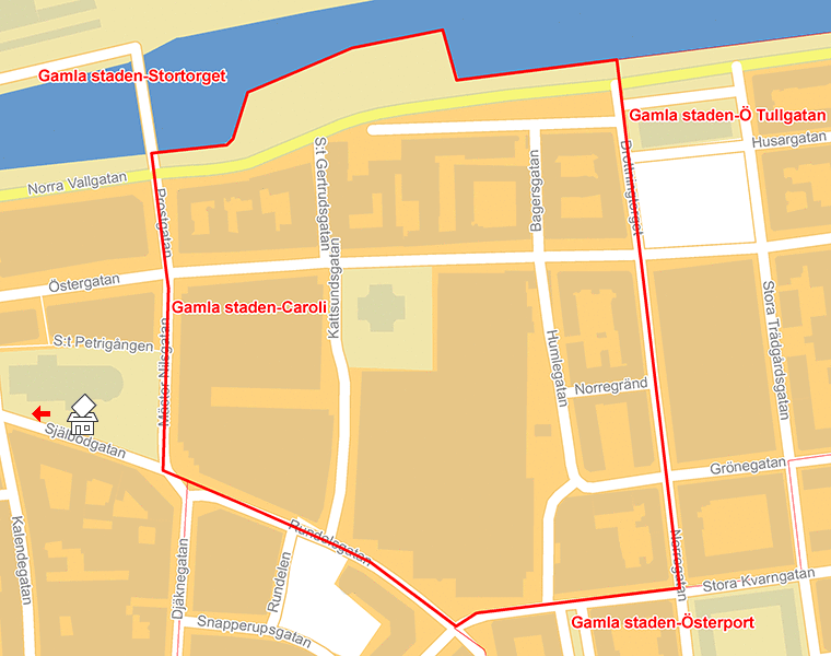 Karta över Gamla staden-Caroli