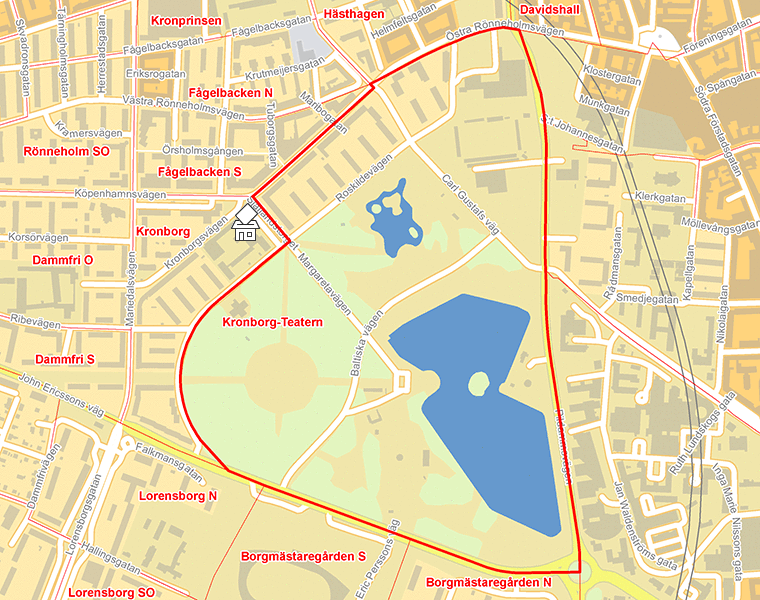 Karta över Kronborg-Teatern