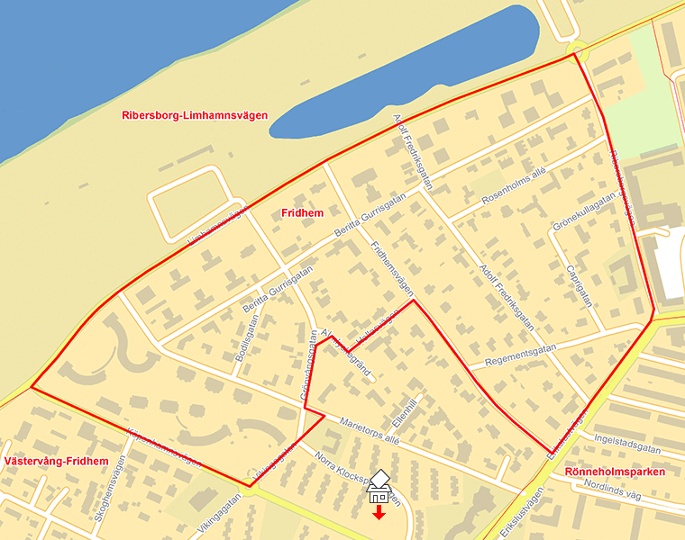 Karta över Fridhem