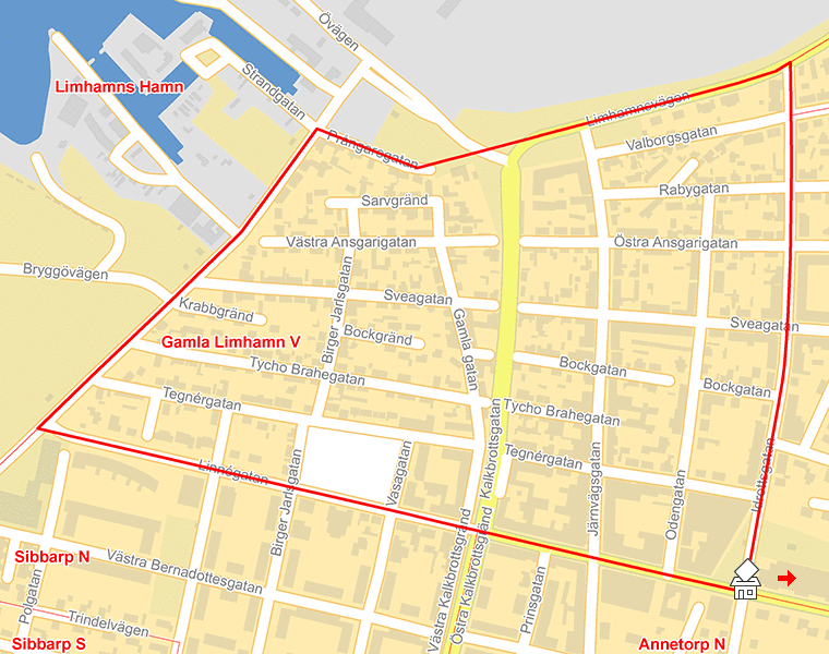Karta över Gamla Limhamn V