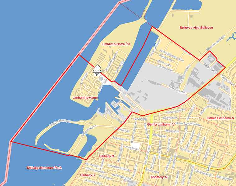 Karta över Limhamns Hamn