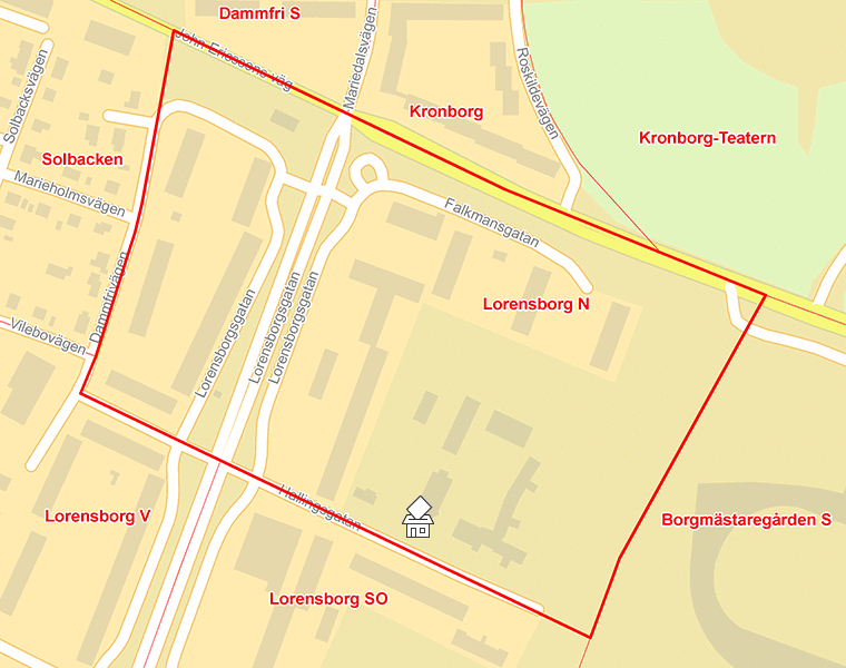 Karta över Lorensborg N