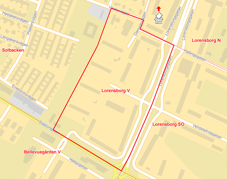 Karta över Lorensborg V