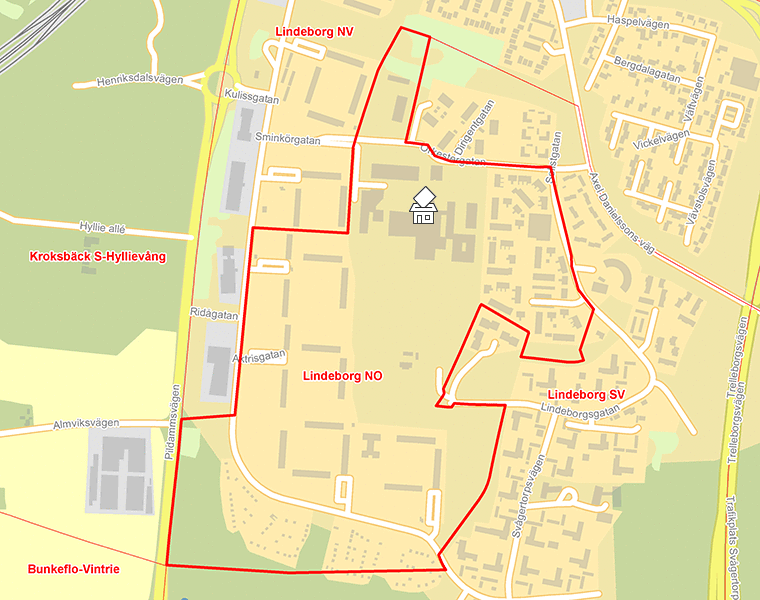 Karta över Lindeborg NO
