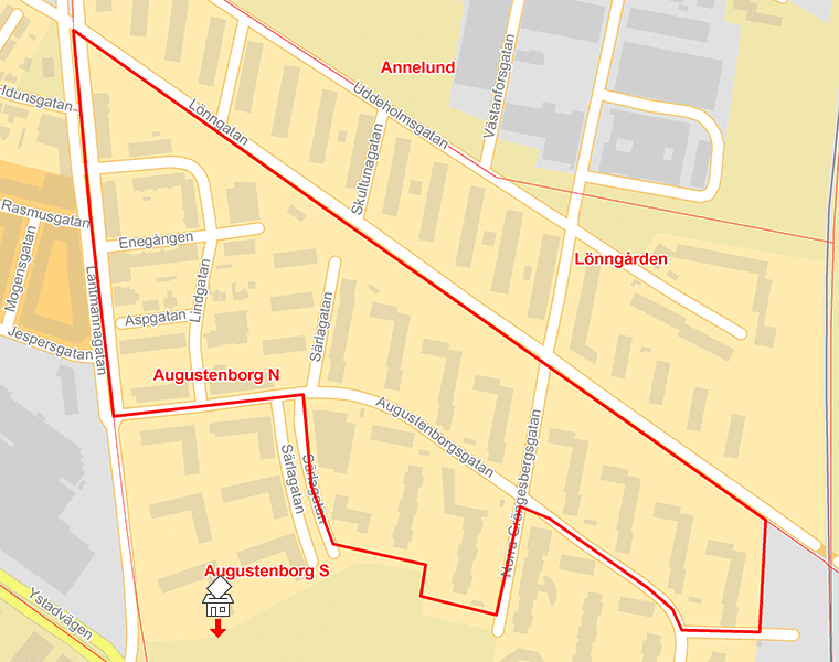 Karta över Augustenborg N