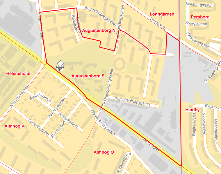 Karta över Augustenborg S