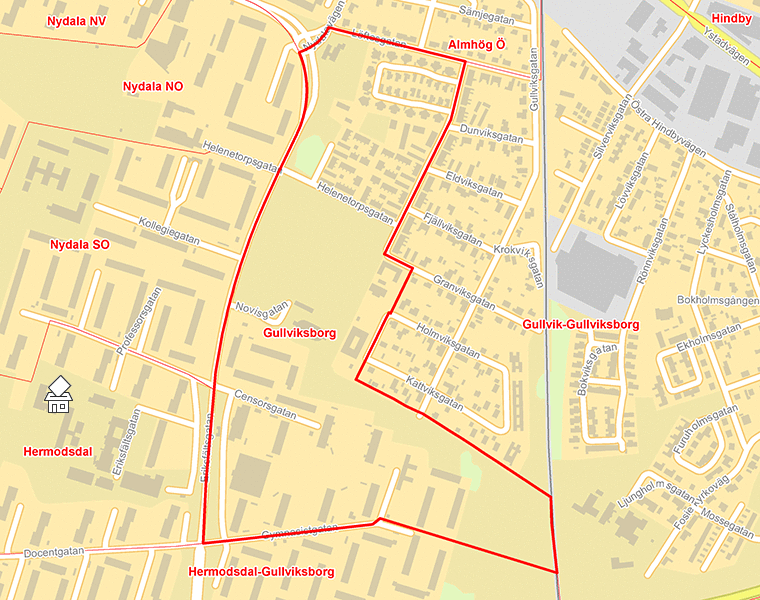 Karta över Gullviksborg