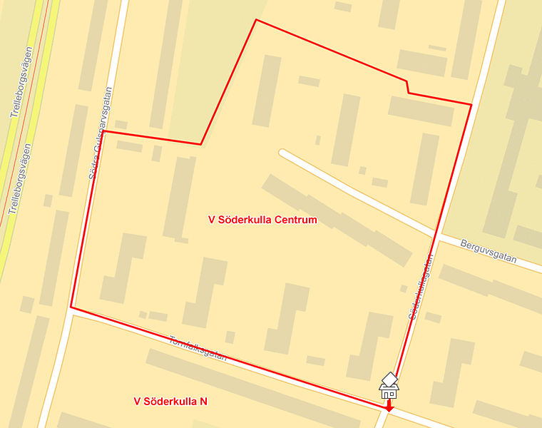Karta över V Söderkulla Centrum