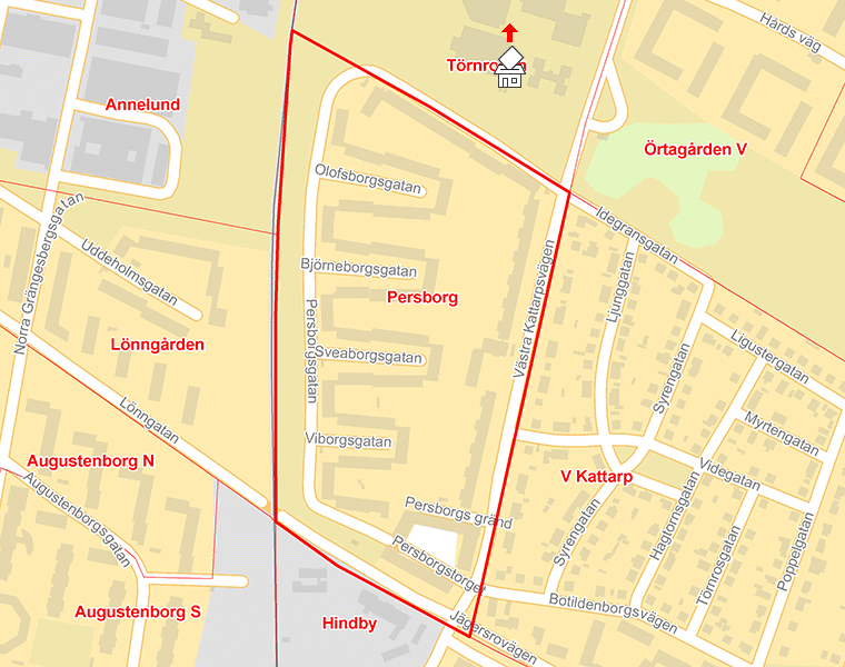 Karta över Persborg