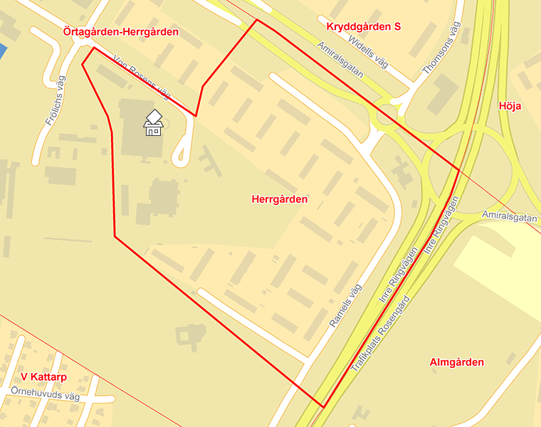 Karta över Herrgården