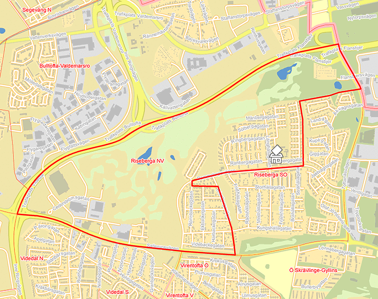 Karta över Riseberga NV