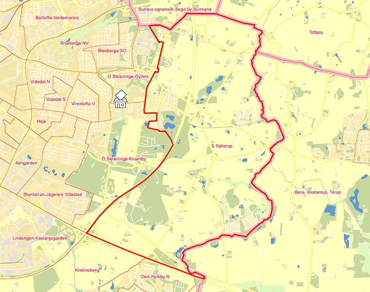 Karta över S Sallerup