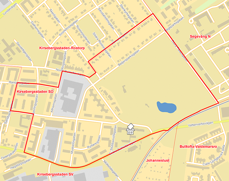 Karta över Kirsebergsstaden SO