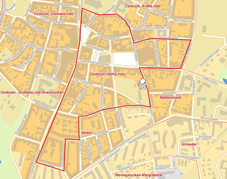 Karta över Centrum, Vårfru rote