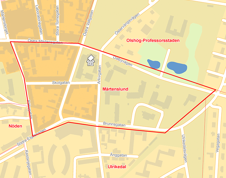 Karta över Mårtenslund
