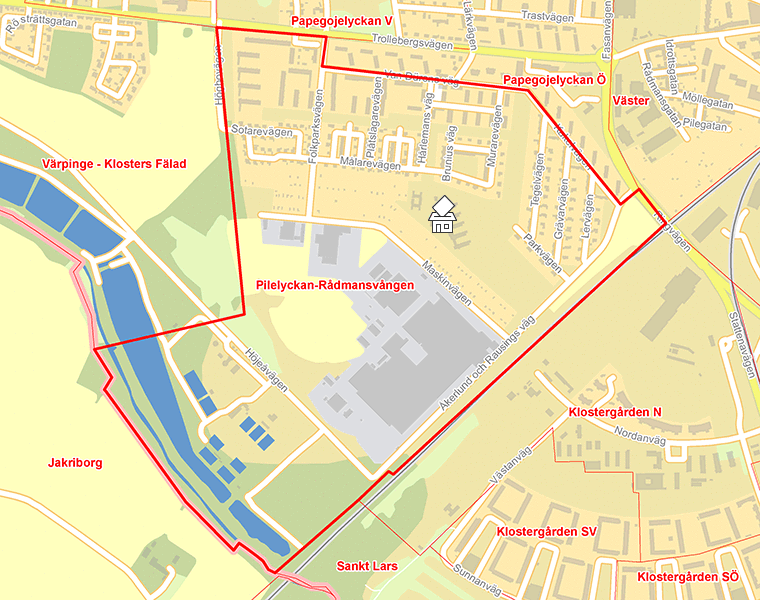 Karta över Pilelyckan-Rådmansvången