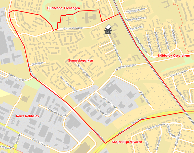 Karta över Gunnesboparken