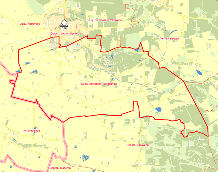 Karta över Dalby, Stationen-Påskagänget