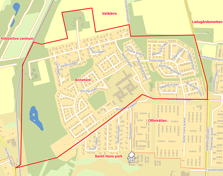 Karta över Annehem