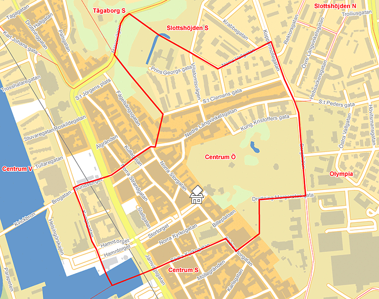 Karta över Centrum Ö