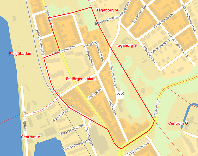 Karta över St Jörgens plats