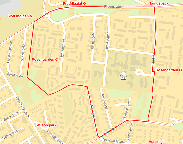 Karta över Rosengården C