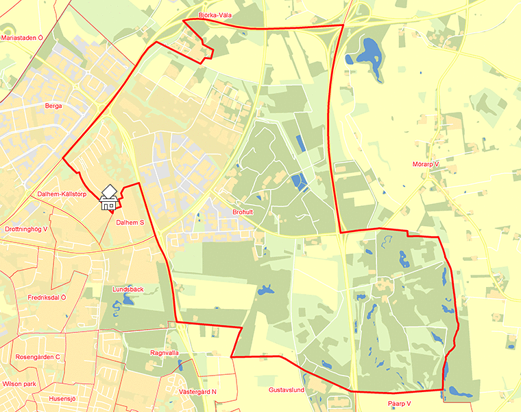 Karta över Brohult