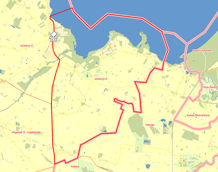 Karta över Jonstorp Ö