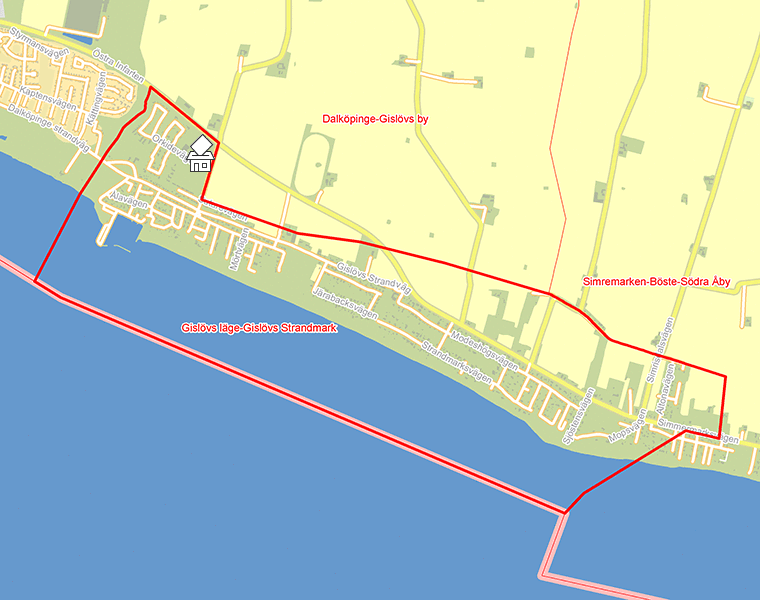 Karta över Gislövs läge-Gislövs Strandmark