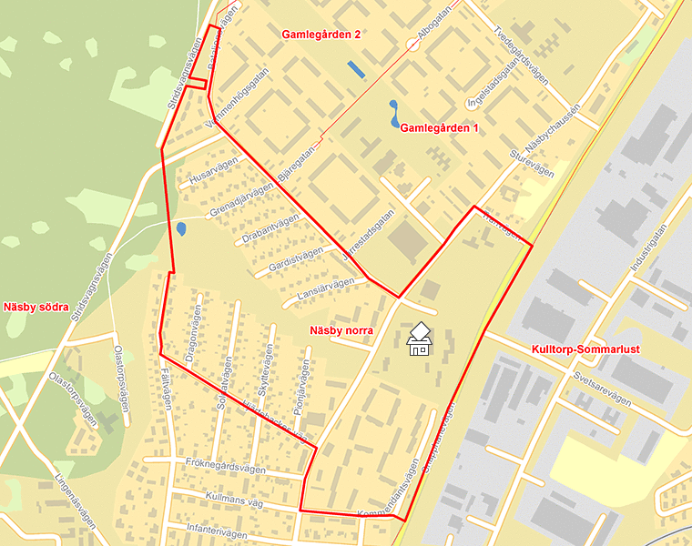 Karta över Näsby norra