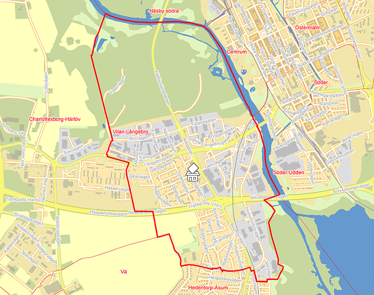 Karta över Vilan-Långebro