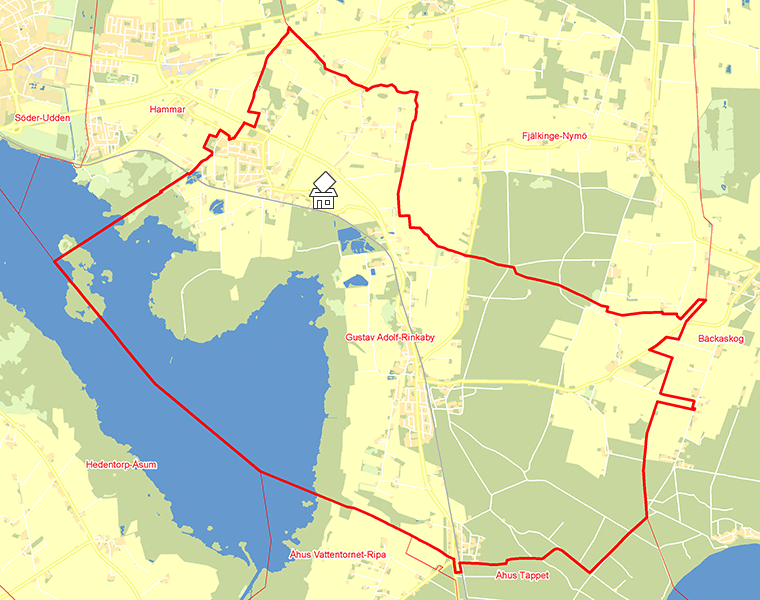 Karta över Gustav Adolf-Rinkaby