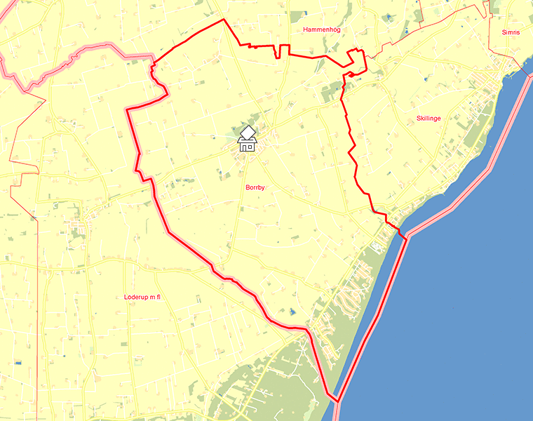 Karta över Borrby