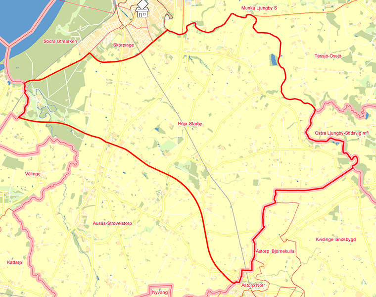 Karta över Höja-Starby