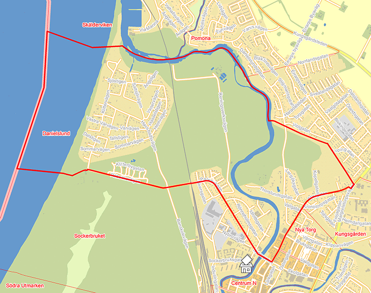 Karta över Danielslund