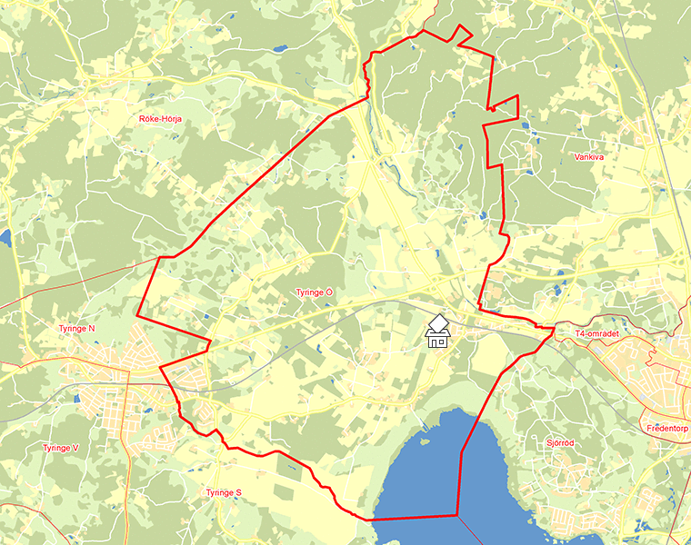 Karta över Tyringe Ö