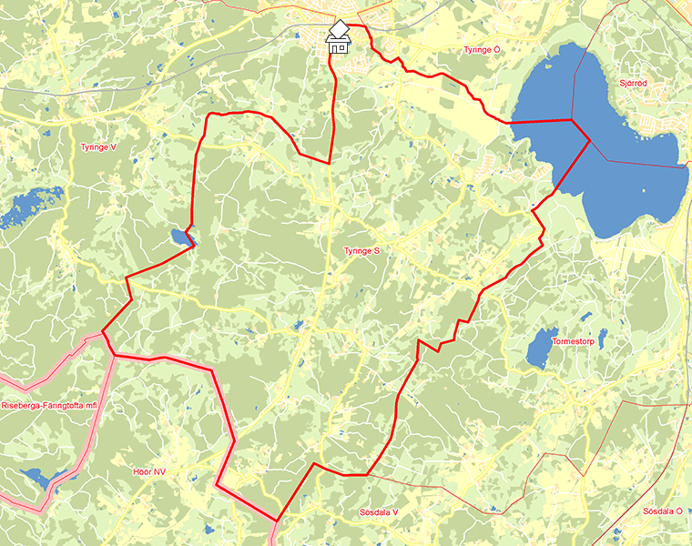 Karta över Tyringe S