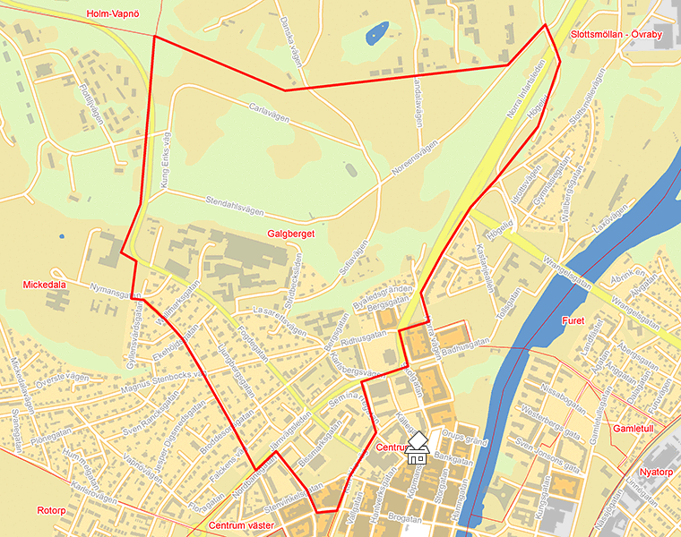Karta över Galgberget