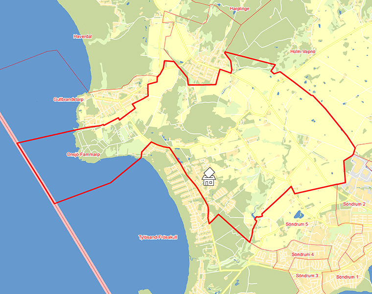 Karta över Onsjö-Fammarp