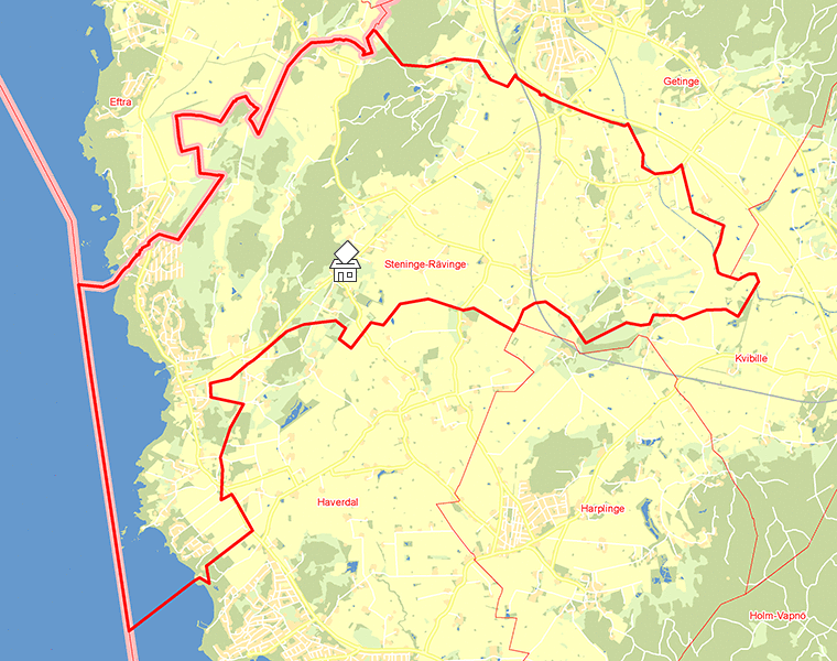 Karta över Steninge-Rävinge