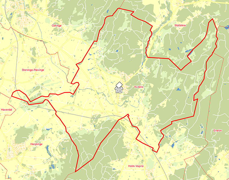 Karta över Kvibille