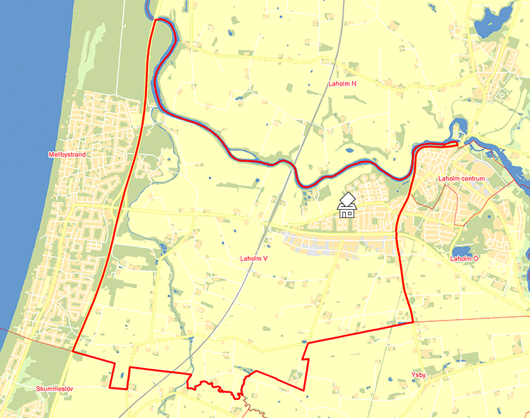 Karta över Laholm V