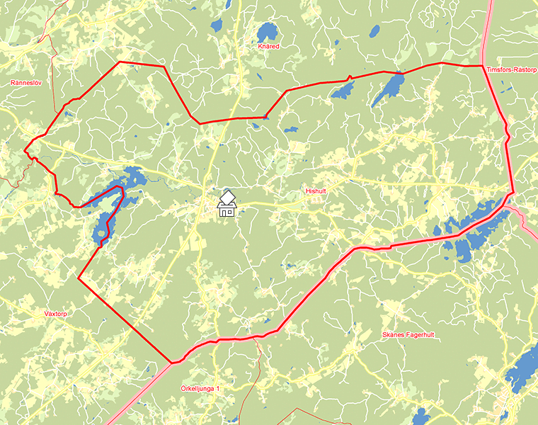 Karta över Hishult