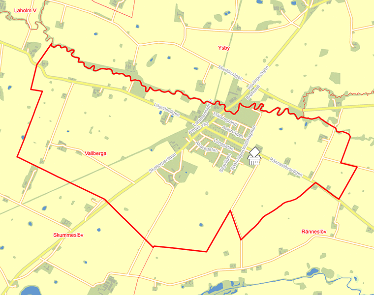 Karta över Vallberga
