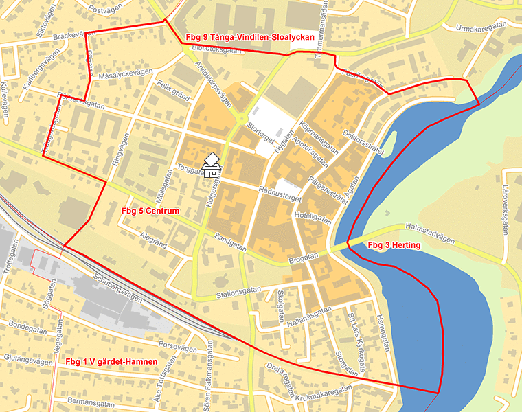 Karta över Fbg 5 Centrum