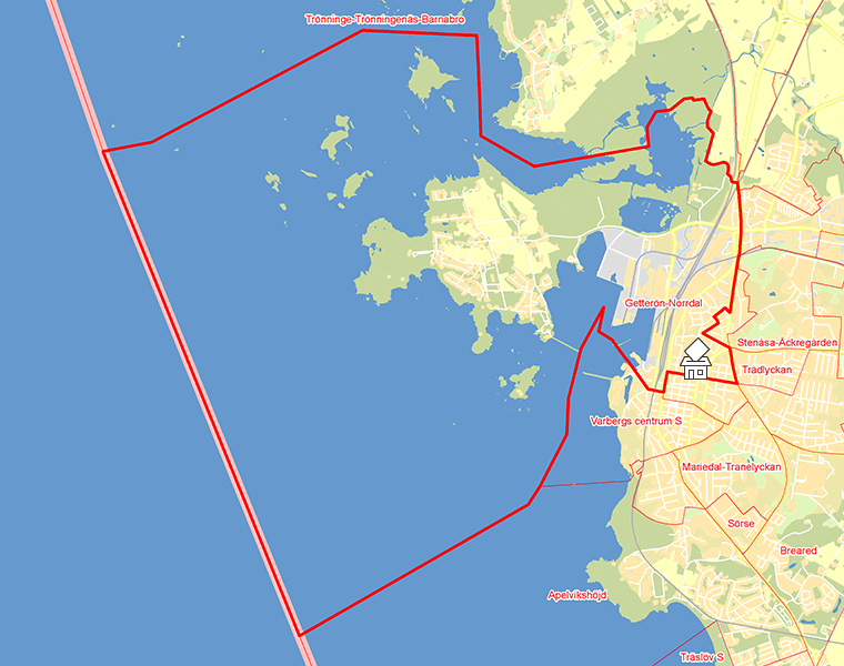 Karta över Getterön-Norrdal