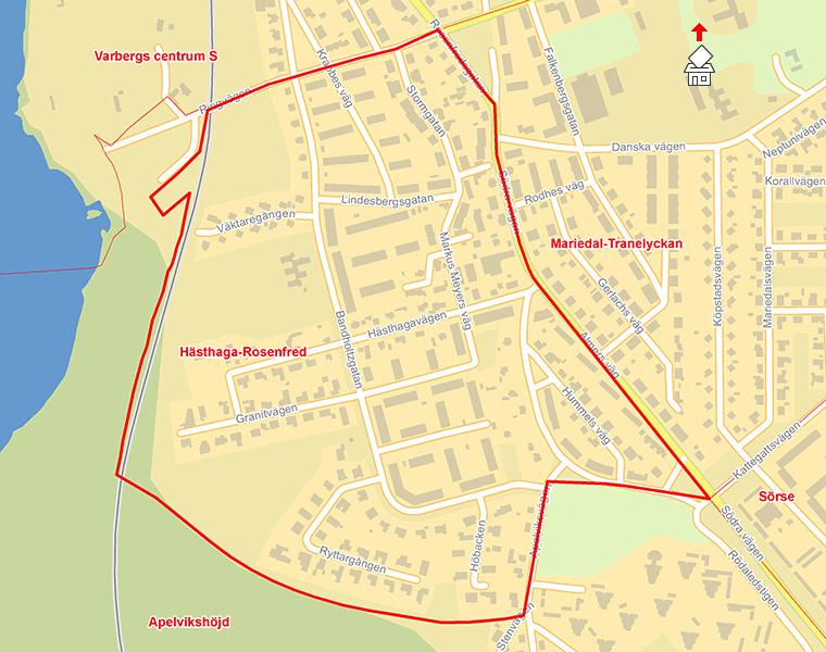 Karta över Hästhaga-Rosenfred
