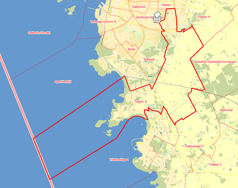 Karta över Träslöv S
