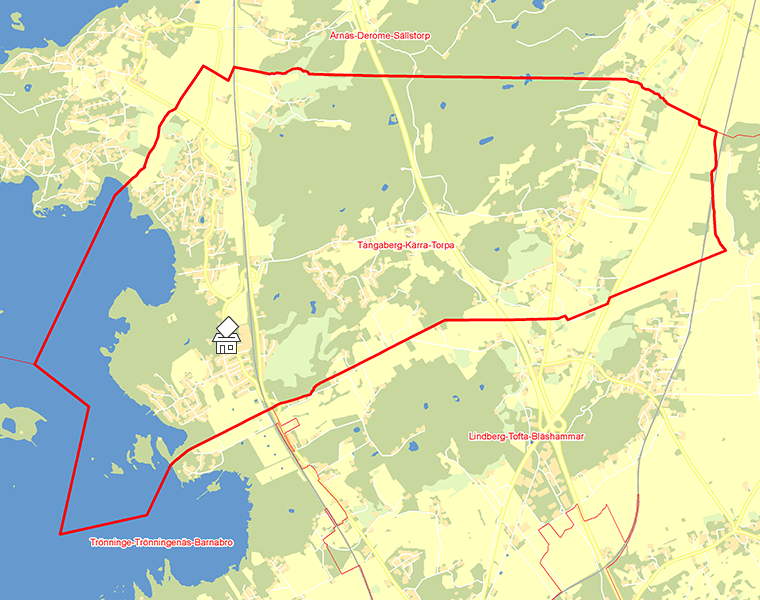 Karta över Tångaberg-Kärra-Torpa